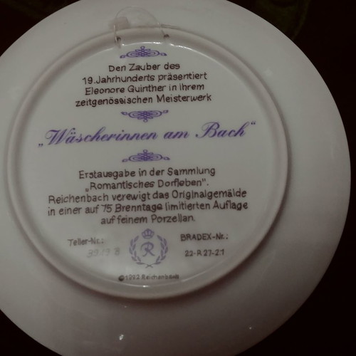 Bradex Wall Plate Collection. Reichenbach, fine porcelain Germany 92'-93'