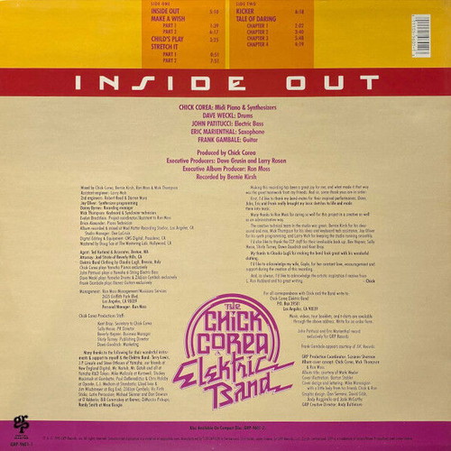 Chick Corea Elektric Band Inside Out vinyl record used, jazz