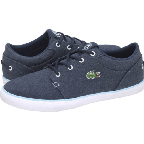 Lacoste men's shoes used, size 42, grey blue canvas