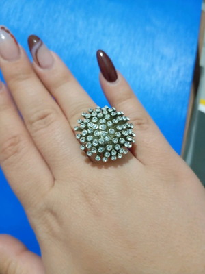 Ring large full of rhinestones