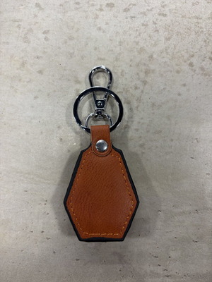 BMW leather keychain, brown