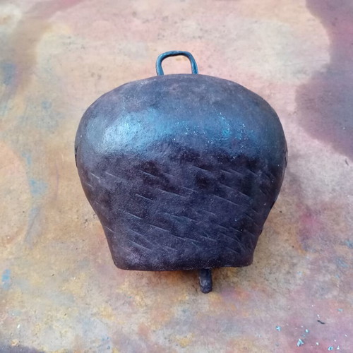 Handmade Vintage Forged Metal Bell used