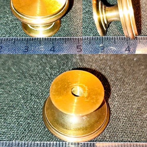 Vintage brass small furniture knob used