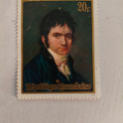 Beethoven commemorative stamp 1971 Rwanda
