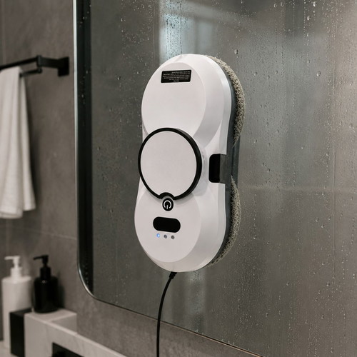 Window cleaning robot 2800 Pa with automatic spraying and remote control