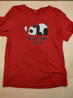 Tshirt size large with print red new