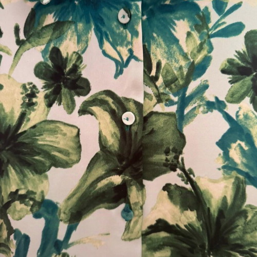 Zara printed shirt like new, long oversized, green