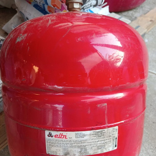 Complete oil heating system used with boiler burner and tank