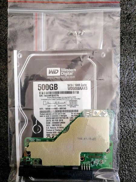 HDD PCB REPLACEMENT WD5000AAKS-00V1A0