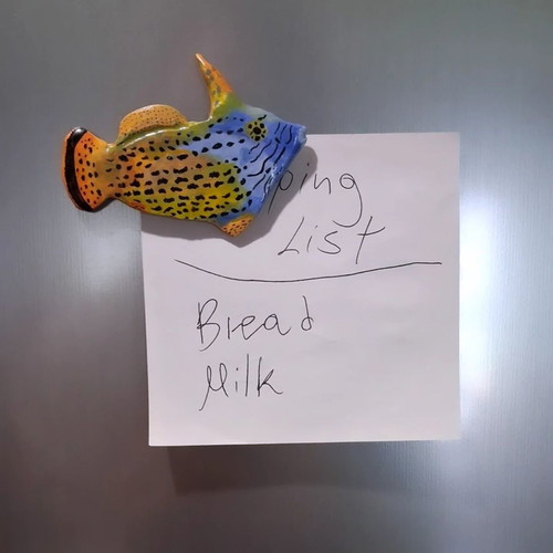 Handmade fish magnets new, set of 7 pieces