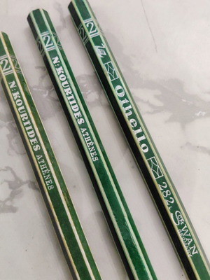 N.KOURTIDES Othello Swan 282 promotional pencils used, set of 3 large