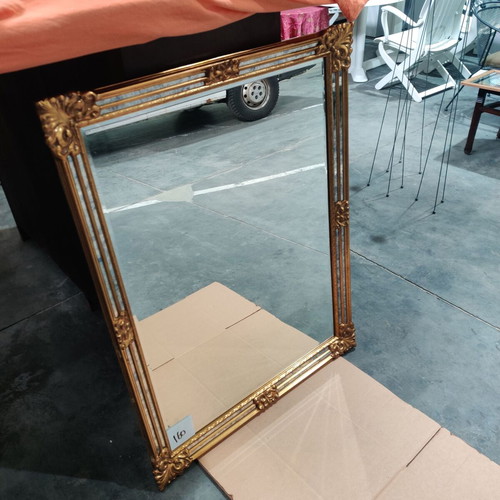 Large luxury wall mirror in baroque style used, ornate frame