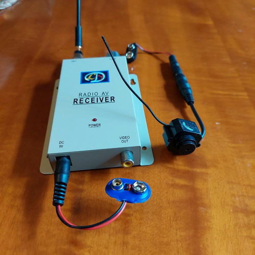 Wireless Microcamera System 9V used, complete set