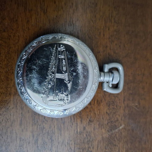 Vintage pocket watch unused, silver
