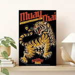 Αφίσα σε καμβά Ταϊλανδέζικη Πυγμαχία Muay Thai καινούργια 30×40 cm