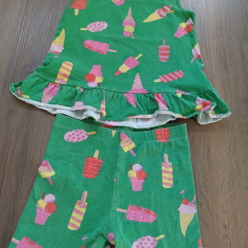 Mothercare leggings and T-shirt set like new, colorful, size 110
