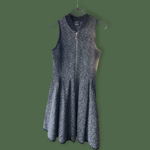 Pinko mini dress new, dark gray with black