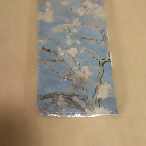 Almond Blossoms Van Gogh set of two items makeup bag and glasses case new multicolor