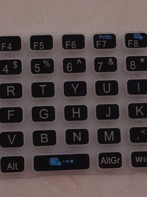 Rubber fake keyboard with English letters like new