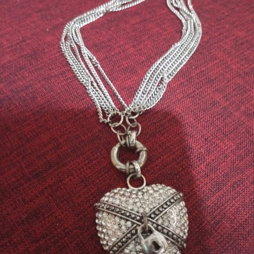 Heart necklace new, heavy silver jewelry