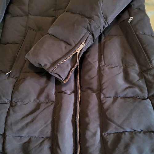 Zara women's coat size M used, black with hood