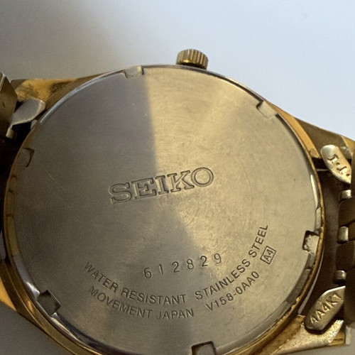 Seiko SNE036 Solar watch like new, gold tone, men's