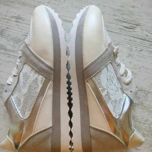 Women's summer sneakers new with delicate white lace