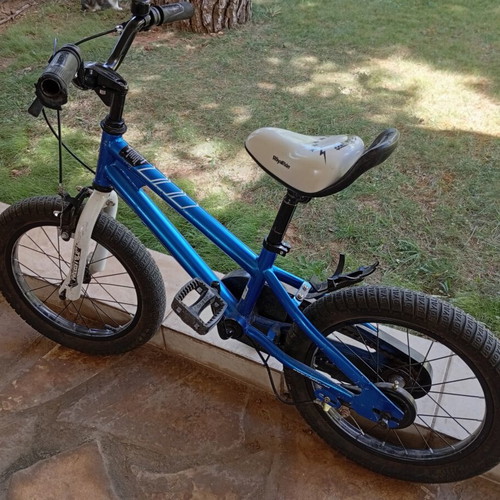 Royal Baby 16" mountain bike used, blue, with training wheels