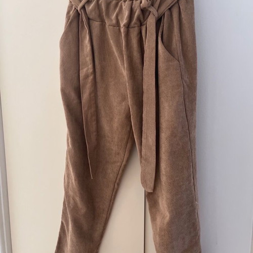 Corduroy pants A-line beige like new, made in Italy, size small