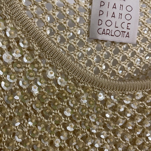 Knitted blouse with sequins used, size M