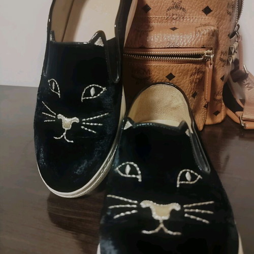 Charlotte Olympia Μαύρες Βελούδινες Μπαλαρίνες Σαν Καινούργιες, Νούμερο 40