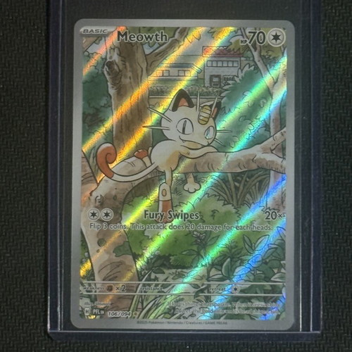 Pokemon TCG Meowth Illustration Rare 106/194 Phantasmal Flames near mint