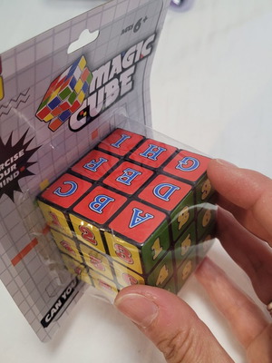 Rubik Cube with numbers and letters, new, sealed