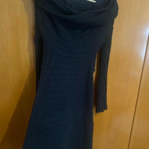 Black A-Style dress with double collar, like new