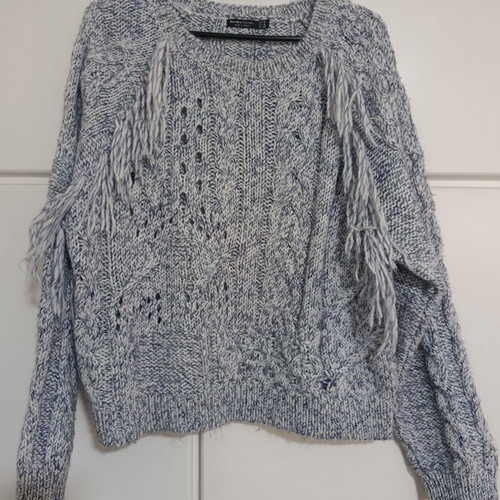 Bershka women's knitted pullover blue size M like new