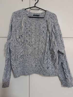 Bershka women's knitted pullover blue size M like new