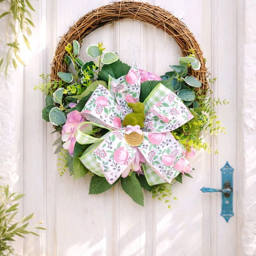 Handmade Easter door wreath 45cm with bunny new