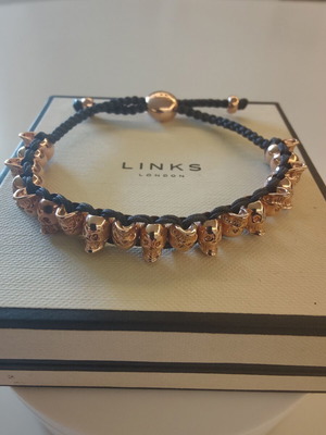 Links of London Rose Gold Vermeil Skull Bracelet