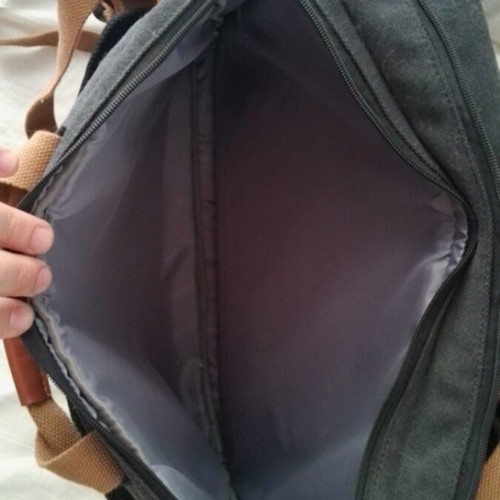 Laptop bag backpack 17.3" like new, durable canvas, anthracite