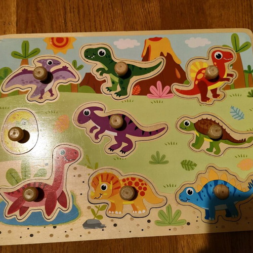 Puzzles game like new, 3 boards with sea and dinosaur themes
