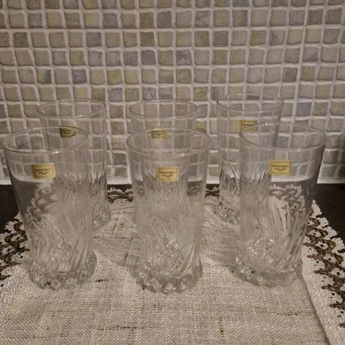 Luminarc water glasses set of 6 with engraving new