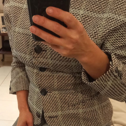 Paul Costelloe silk jacket 100% like new, gray multicolor