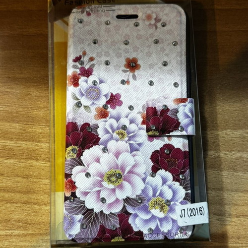 Samsung J7 Flower Case with Magnet new