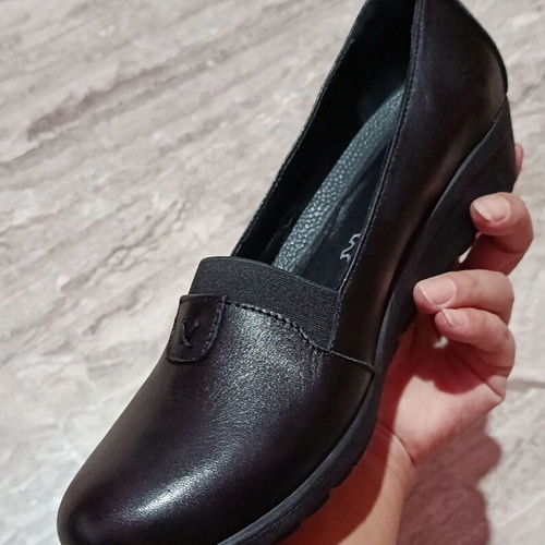 Aerostep women's black leather anatomical shoes size 38