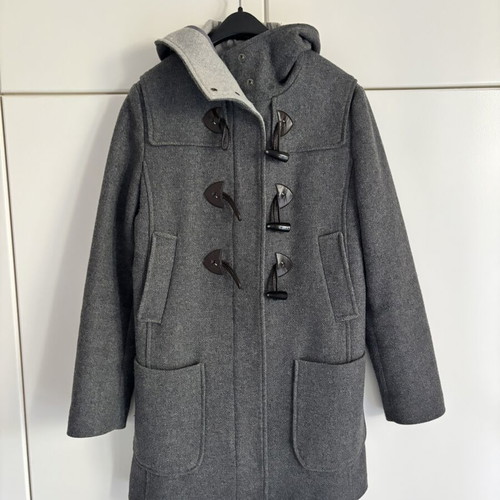 Benetton Montgomery coat, grey, size M