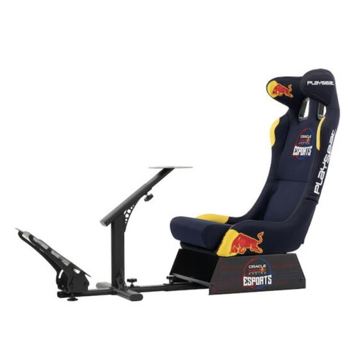 Playseat Red Bull Racing game seat with Logitech G29 wheel and gearshift, like new