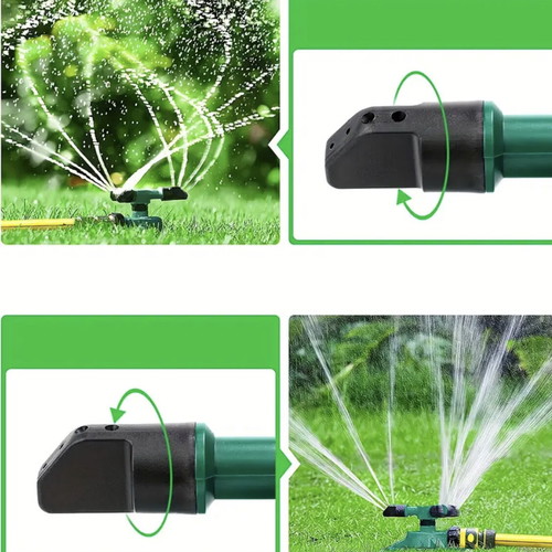 Durable garden sprinkler with 360-degree rotation, new