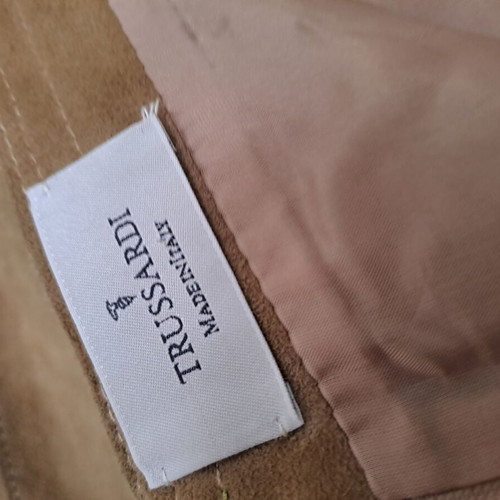 Trussardi leather skirt like new, very soft beige leather