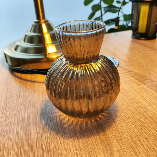 Champagne glass vase used, shiny