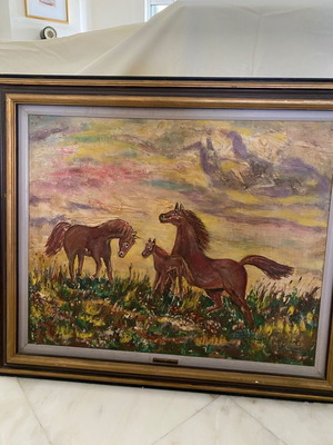 Oil paintings by Mimi Sirigoti Michalonakou, set of 2, like new